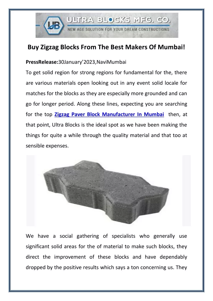 buy zigzag blocks from the best makers of mumbai