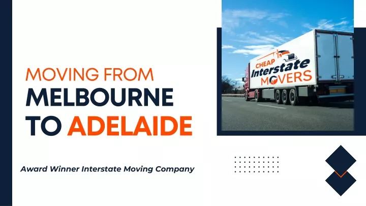 moving from melbourne to adelaide