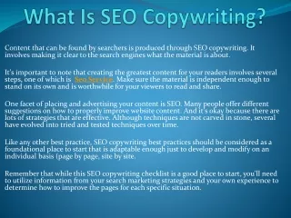 what is seo copywriting