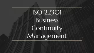 iso 22301 business continuity management