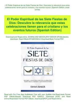 ^READ) El Poder Espiritual de las Siete Fiestas de Dios Descubre la relevancia que estas celebracion