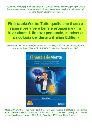 Download [ebook]$$ FinanziariaMente Tutto quello che ti serve sapere per vivere bene e prosperare -