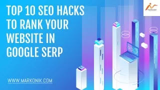 Top 10 SEO Hacks To Rank Your Website in Google SERP