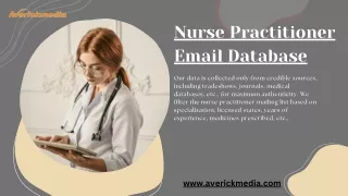 Nurse Practitioner Email List - 100% verified data