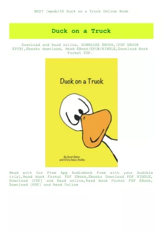 BEST [epub]$$ Duck on a Truck Online Book