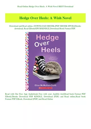 Read Online Hedge Over Heels A Wish Novel BEST Download