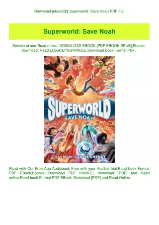 Download [ebook]$$ Superworld Save Noah PDF Full