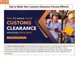 tips to make your customs clearance process
