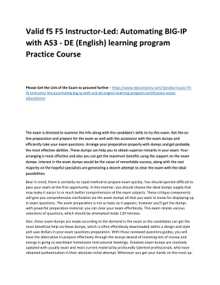 valid f5 f5 instructor led automating big ip with
