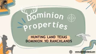 Exotic Hunting Ranches For Sale In Texas | Dominion Lands