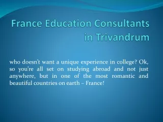 France Education Consultants in Trivandrum