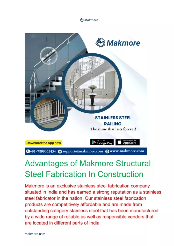 advantages of makmore structural steel