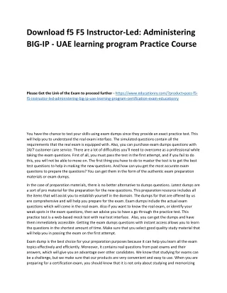 download f5 f5 instructor led administering