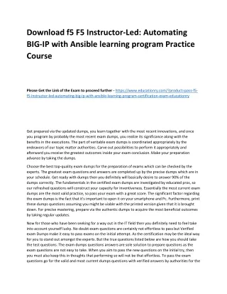 download f5 f5 instructor led automating