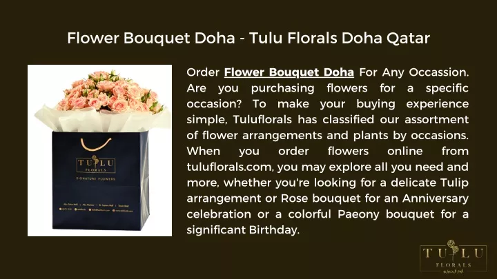 flower bouquet doha tulu florals doha qatar