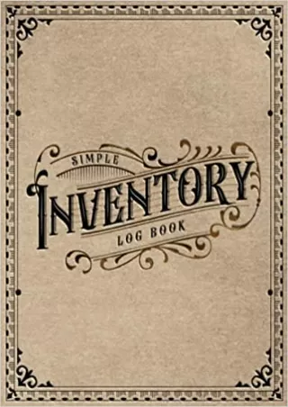 Inventory Log Book Tracker Simple Inventory Log Book For Small Business Stock