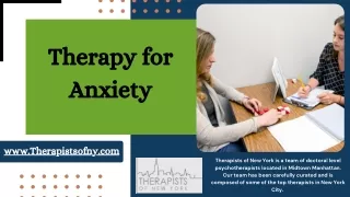Therapy for Anxiety