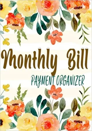 Monthly Bill Payment Organizer Monthly Bill Planner and Organizer Expense and Bill