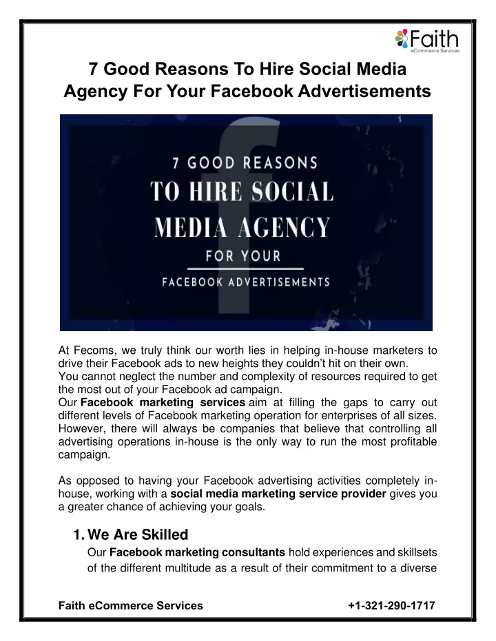 7 good reasons to hire social media agency