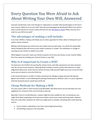 Every Question You Were Afraid to Ask About Writing Your Own Will