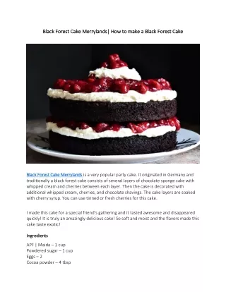 black forest cake black forest cake merryland