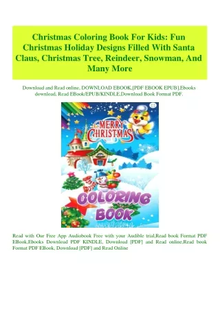(READ)^ Christmas Coloring Book For Kids Fun Christmas Holiday Designs Filled With Santa Claus  Chri