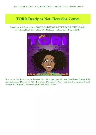 [Best!] TORI Ready or Not  Here She Comes #P.D.F. BEST DOWNLOAD^