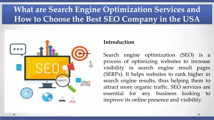 what are search engine optimization services