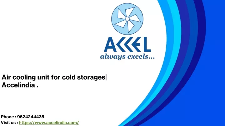 air cooling unit for cold storages accelindia