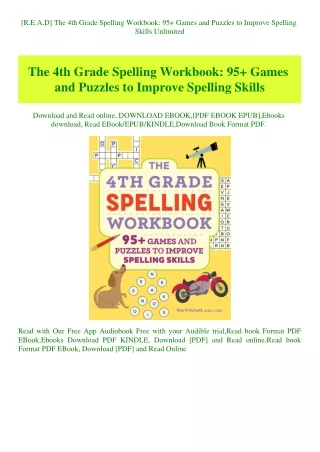 [R.E.A.D] The 4th Grade Spelling Workbook 95  Games and Puzzles to Improve Spelling Skills Unlimited