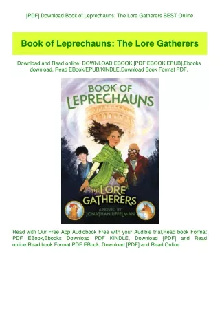 [PDF] Download Book of Leprechauns The Lore Gatherers BEST Online