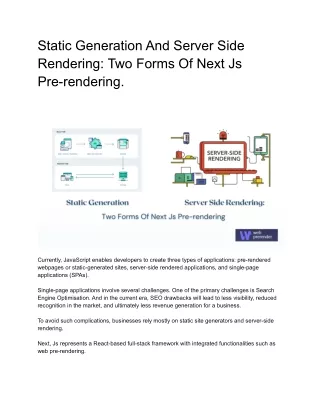 Static Generation And Server Side Rendering_ Two Forms Of Next Js Pre-rendering