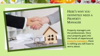Here’s Why You Definitely Need a Property Manager