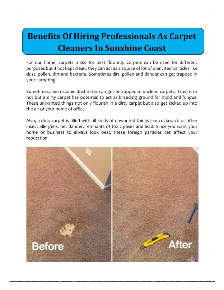 benefits of hiring professionals as carpet
