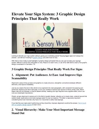 Elevate Your Sign System