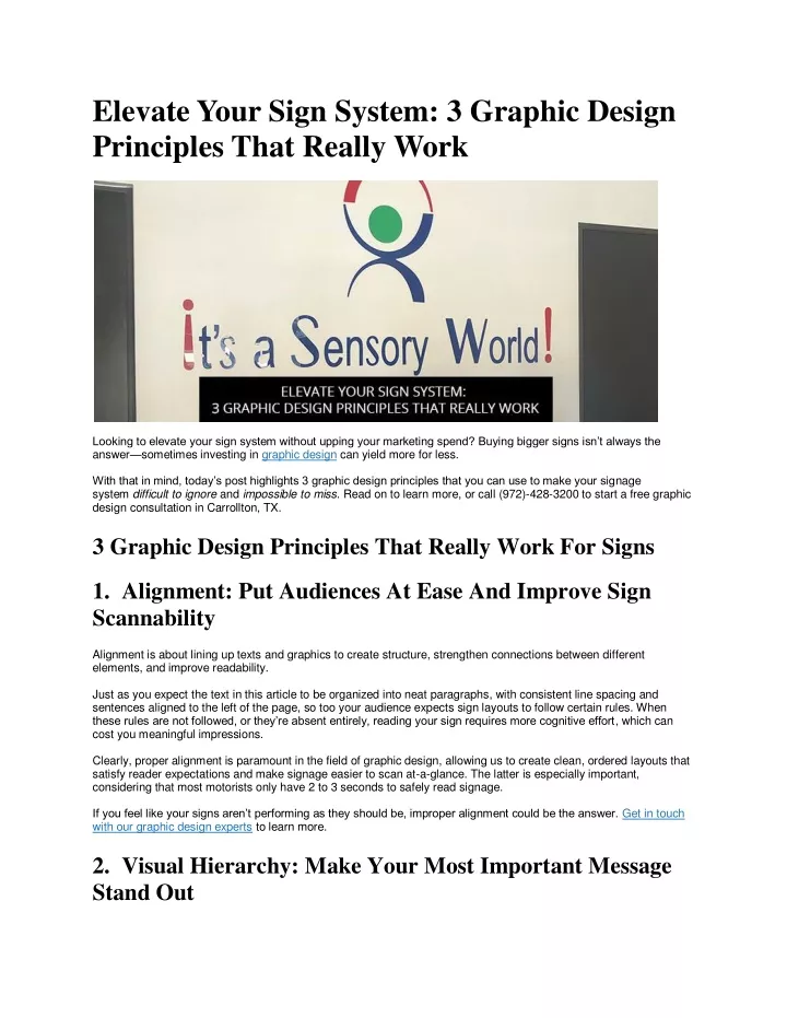 elevate your sign system 3 graphic design