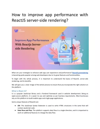 How To Improve App Performance With Reactjs Server Side Rendering.docx
