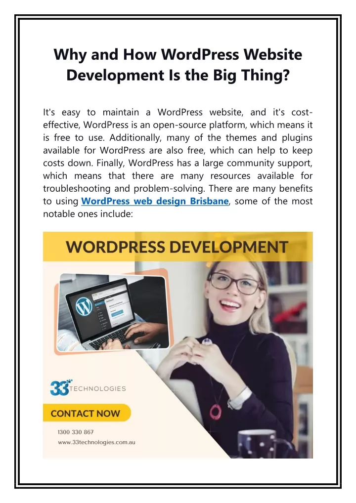 why and how wordpress website development