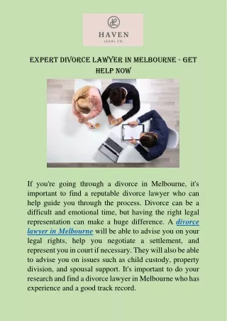Divorce Lawyer and Conveyancing in Melbourne