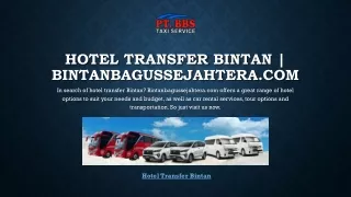 Hotel Transfer Bintan | Bintanbagussejahtera.com