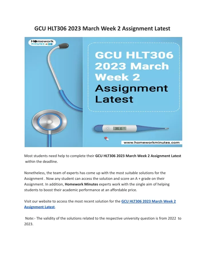 gcu hlt306 2023 march week 2 assignment latest