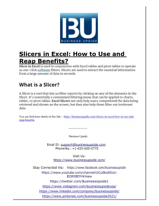 Slicers in Excel How to Use and Reap Benefits