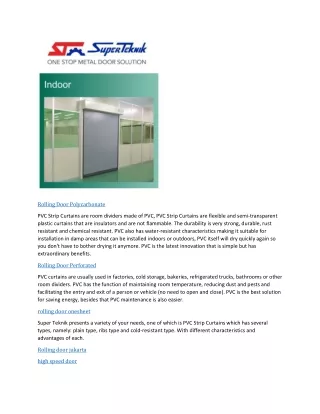 rolling door polycarbonate