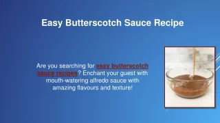 Easy Butterscotch Sauce Recipe