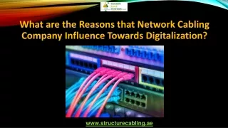 what are the reasons that network cabling company