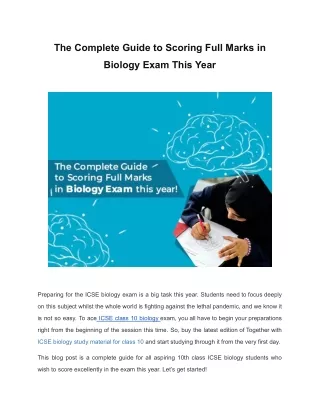 the complete guide to scoring full marks in