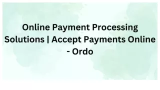 Online Payment Processing Solutions _ Accept Payments Online - Ordo