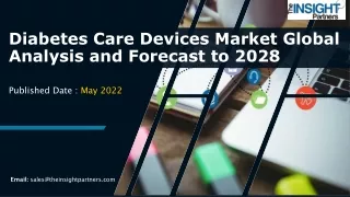 Diabetes Care Devices Market is expected to grow US$ 42,119.3 million by 2028