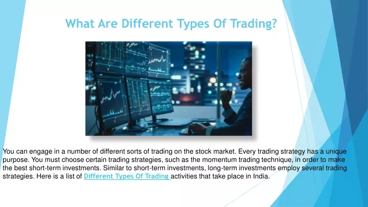 what are different types of trading