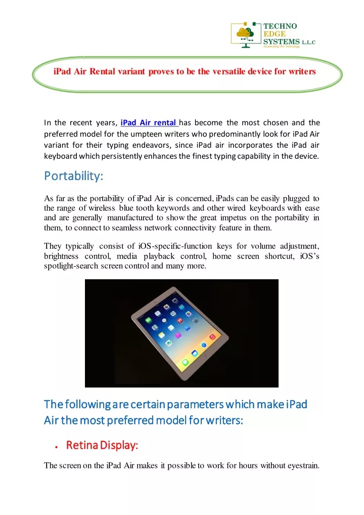 ipad air rental variant proves